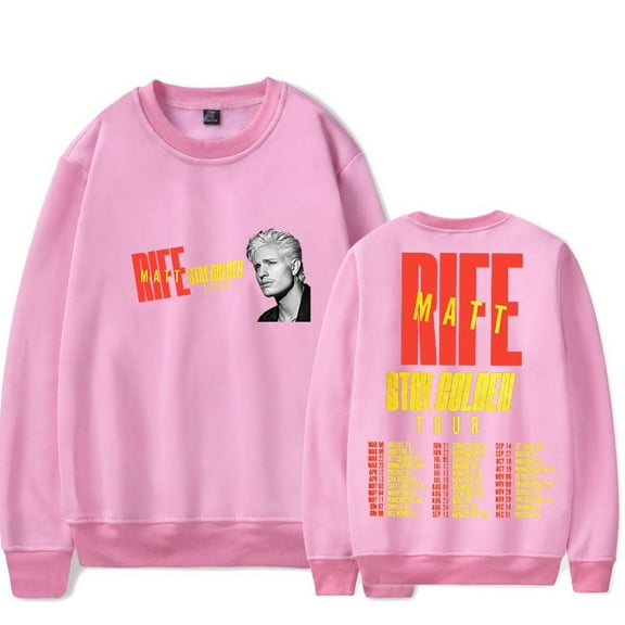 Matt Rife Stay Golden Tour 2025 Long Sleeved Men's And Women's Fashionable Casual Streetwear