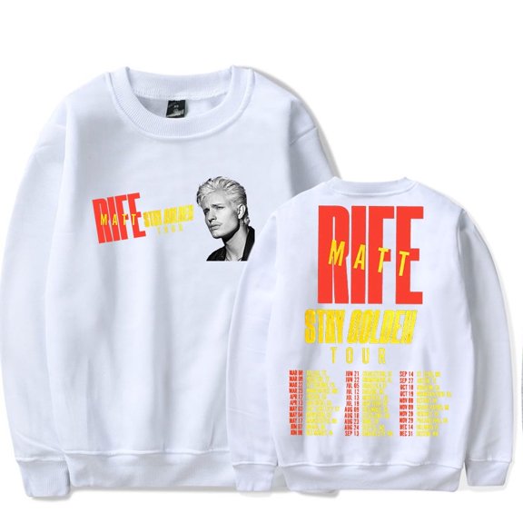 Matt Rife Stay Golden Tour 2025 Long Sleeved Men's And Women's Fashionable Casual Streetwear