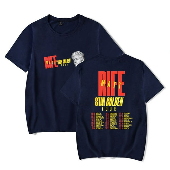 Matt Rife Stay Golden Tour 2025 Merch T-shirt Unisex Classic Print Short Sleeve Trendy Clothing