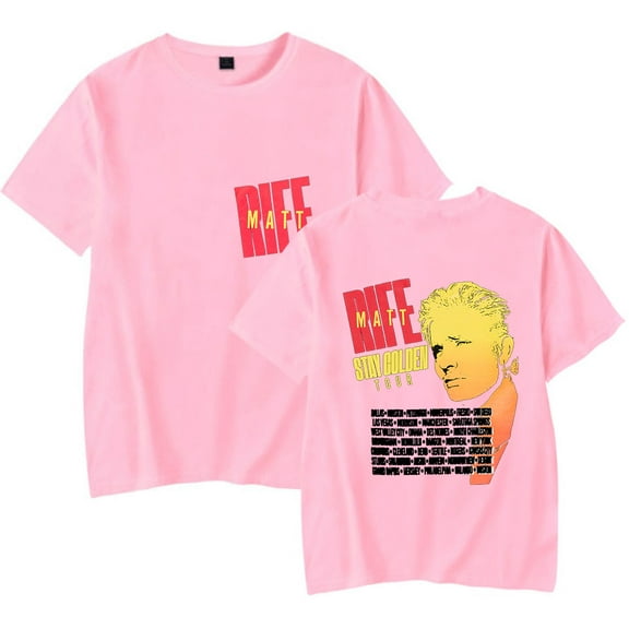 Matt Rife Stay Golden Tour 2025 T-Shirts Merch Women Clothes Trend Casual Short Sleeve Top