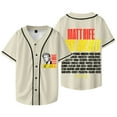 thumbnail image 1 of Matt Rife Stay Golden Tour Baseball Jacket Tee Women Men Fashion V-neck Short Sleeve T-Shirts, 1 of 6