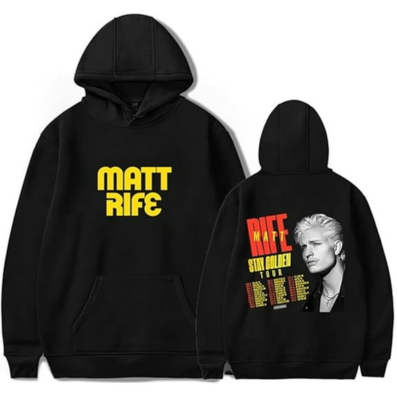Matt Rife Stay Golden Tour Hoodie Cool Printed Sweatshirt Men's And Women's Casual Street Wear