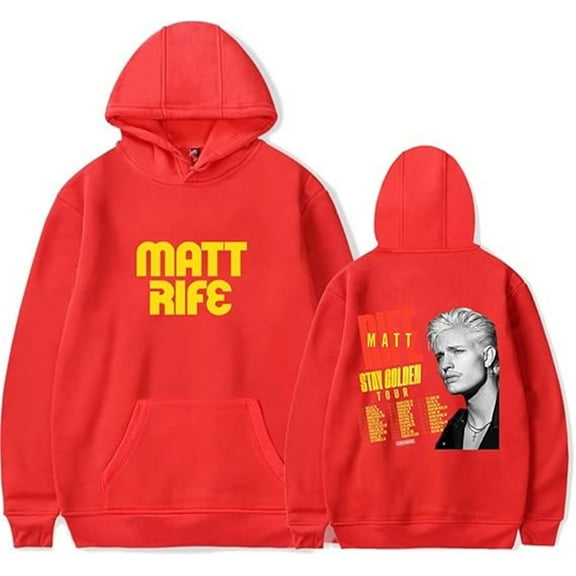 Matt Rife Stay Golden Tour Hoodie Cool Printed Sweatshirt Men's And Women's Casual Street Wear