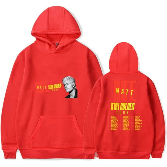 Matt Rife Stay Golden Tour Hoodie Women Men Hooded Sweatshirt Long Sleeve Pullovers