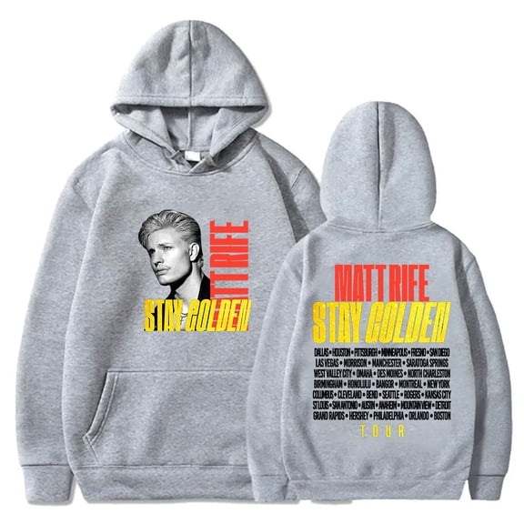 Matt Rife Stay Golden Tour Hoodies Streetwear Pullovers Women Men Fashion Long Sleeve Sweatshirts