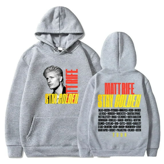 Matt Rife Stay Golden Tour Hoodies Streetwear Pullovers Women Men Fashion Long Sleeve Sweatshirts