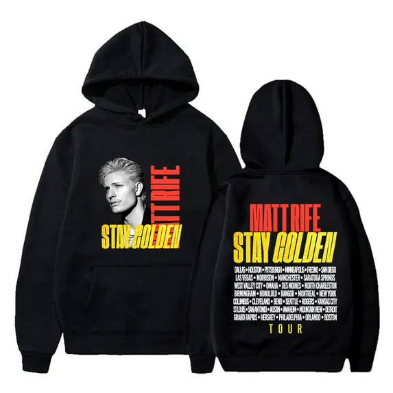 Matt Rife Stay Golden Tour Hoodies Streetwear Pullovers Women Men Fashion Long Sleeve Sweatshirts