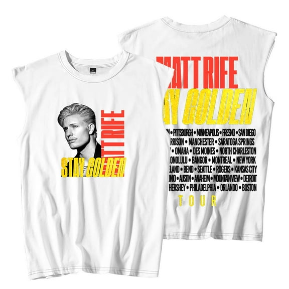 Matt Rife Stay Golden Tour Sleeveless T-Shirts Women Men Fashion Tank Tops Tee