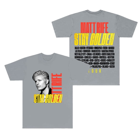 Matt Rife Stay Golden Tour T-Shirts Cosplay Women Men Fashion Short Sleeve Tee