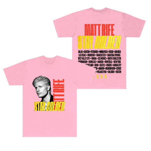 Matt Rife Stay Golden Tour T-Shirts Cosplay Women Men Fashion Short Sleeve Tee