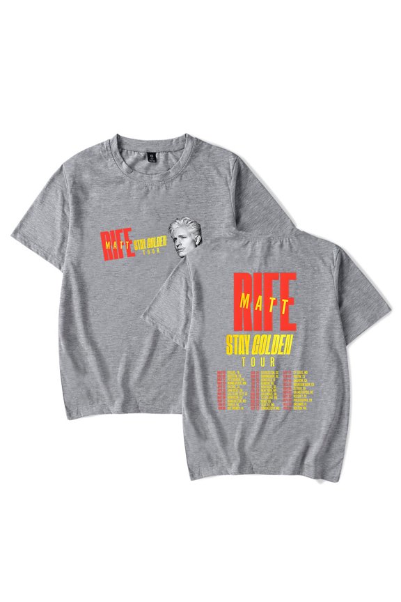 Matt Rife Stay Golden Tour Tee Unisex Short Sleeve Crewneck Fashion T-shirt