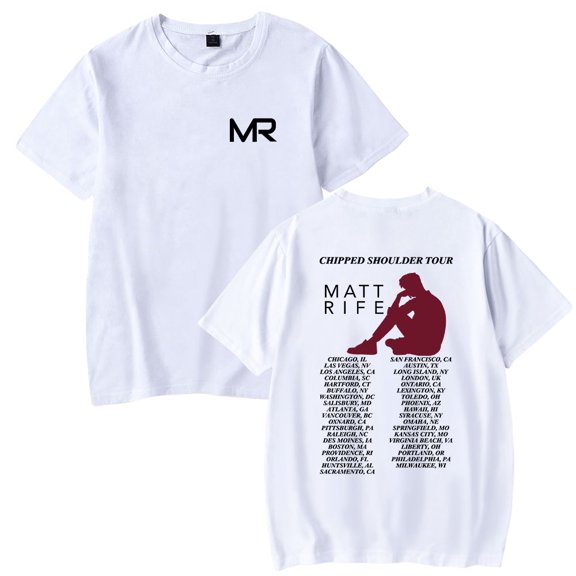 Matt Rife T-shirts 2023 Chipped Shoulder Tour Merch Print Tee Unisex Funny Short Sleeve
