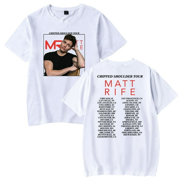 Matt Rife Tee Singer Chipped Shoulder Tour Merch Print Unisex Fashion Funny Casual Short Sleeve