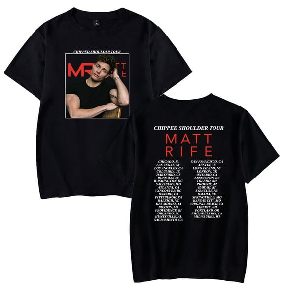 Matt Rife Tee Singer  Chipped Shoulder Tour Merch Print Unisex Fashion Funny Casual Short Sleeve