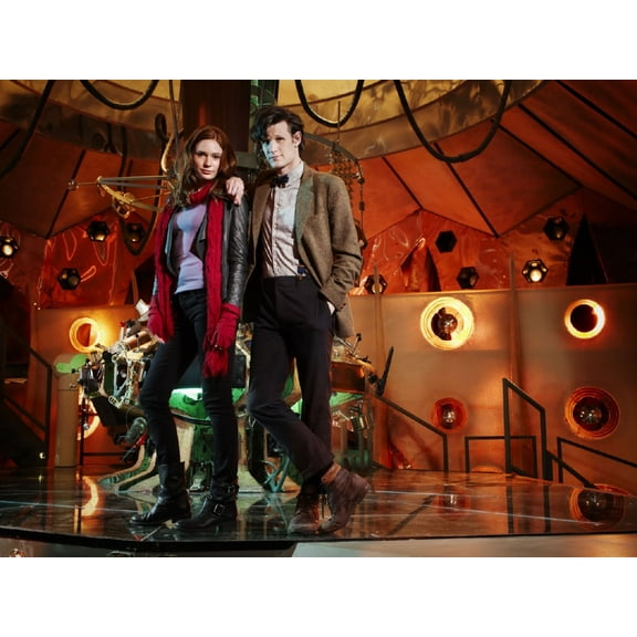Matt Smith Karen Gillan Dr. Who Poster Tardis #1 Art Poster 24x36 Square Adults Poster Time