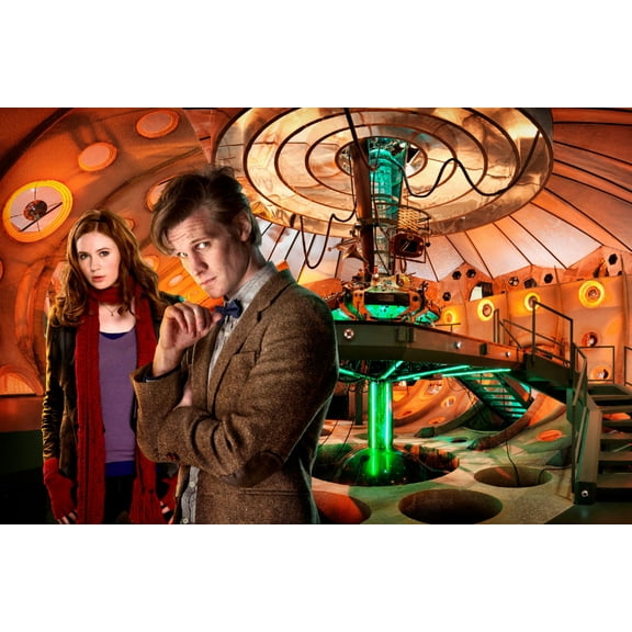 Matt Smith Karen Gillan Dr. Who Poster Tardis #2 Art Poster 24x36 Square Adults Poster Time