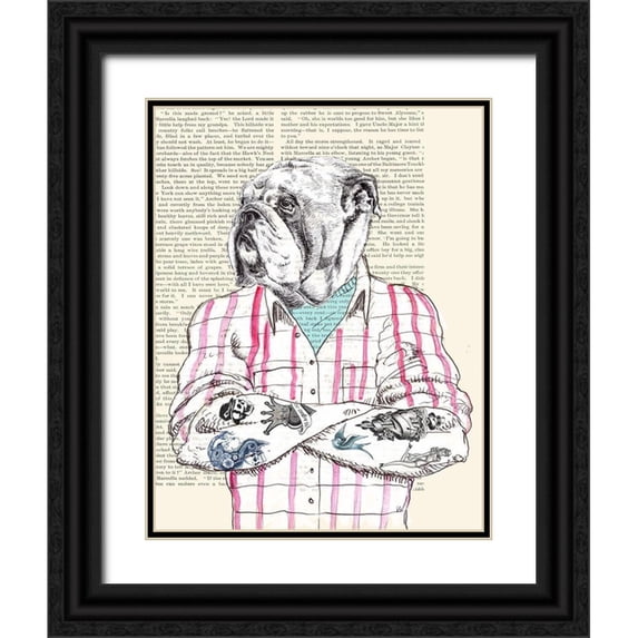 Matt, Spencer 19x24 Black Ornate Wood Framed with Double Matting Museum Art Print Titled - Hipster Socialite