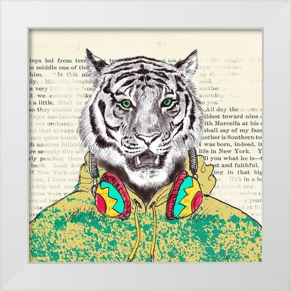 Matt, Spencer 26x26 White Modern Wood Framed Museum Art Print Titled - Sporty Guy (detail)