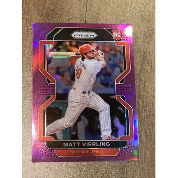Matt Vierling Philadelphia Phillies MLB 2022 Panini Prizm: Pink Prizm 1