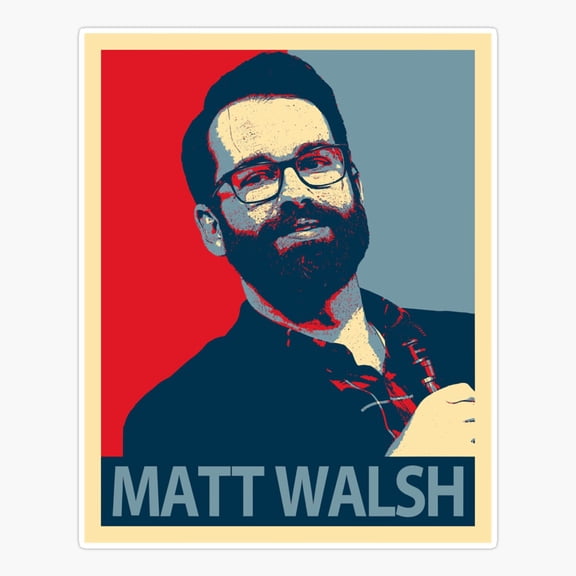 Matt Walsh Er, Phone Decal Water Bottle Stickers Car Decals, Funny Birthday Gift