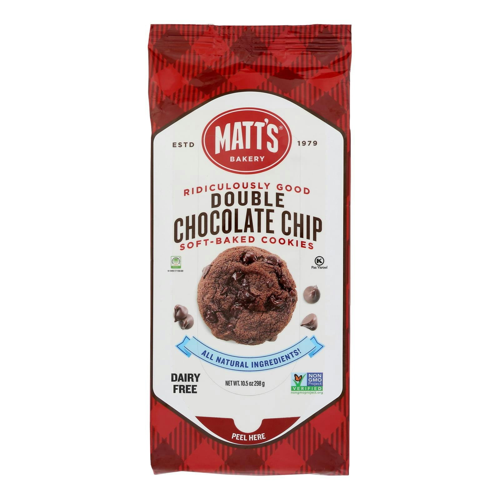 Matt's Cookies Double Chocolate Chip Cookies 10.5 oz (Pack Of 6)
