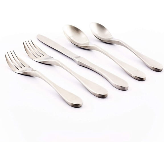 Matte 20-Piece Flatware Set, Silver