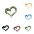 thumbnail image 1 of Matte Acrylic Heart Hair Claw Clip (5PC) - Medium Size Non- Jaw Clip for Women & Girls - Trendy Hair Accessory for Thick, Thin & All Hair Types - Cute Styling Clip for Everyday Use, 1 of 1