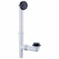thumbnail image 1 of Matte Black 1-1/2" Bath Tub Drain Kit Plastic Tubular with Stainless Steel Tip-Toe Bath Tub Stopper, 1 of 10