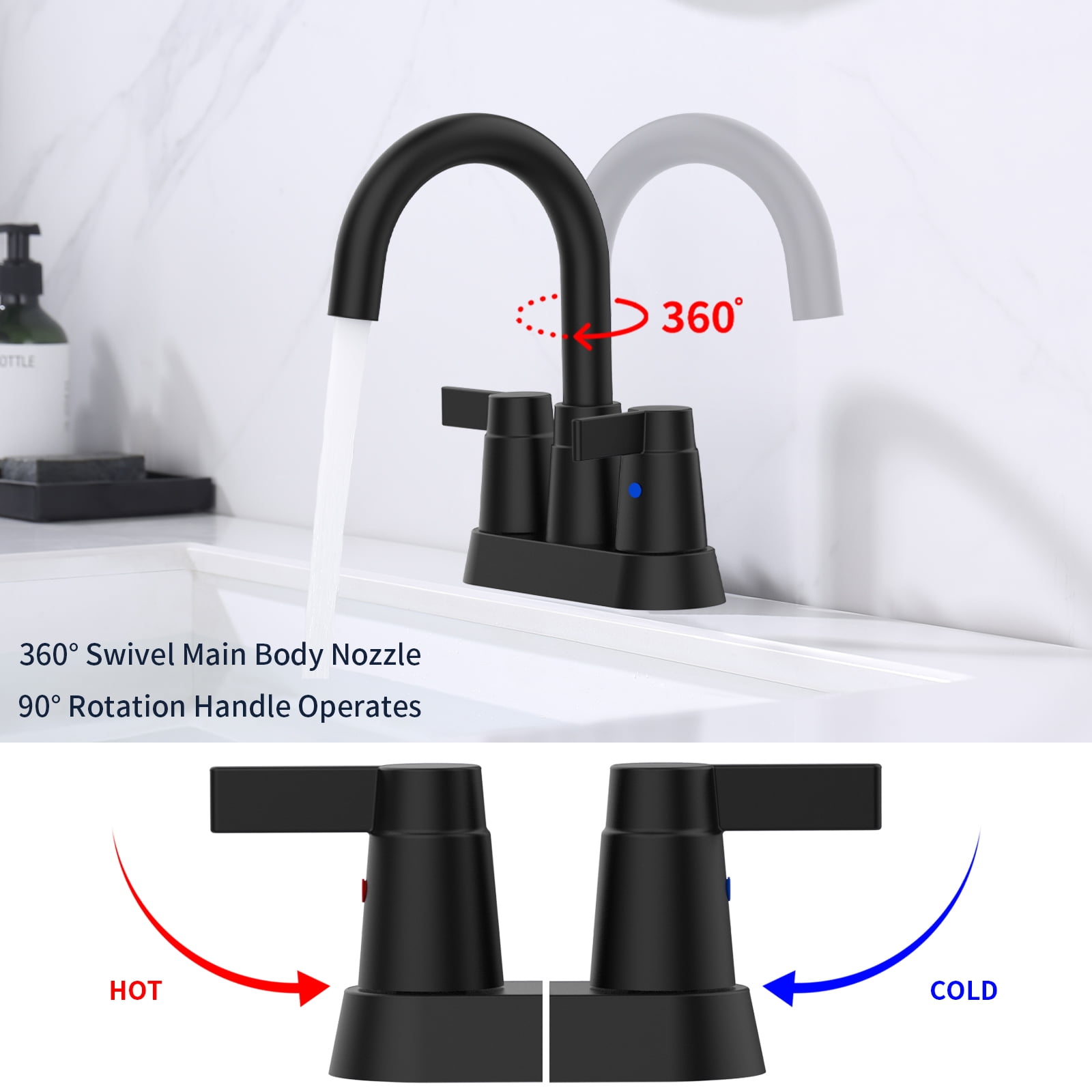 Delta Tetra Matte Black Widespread 2-Handle WaterSense Bathroom Sink Faucet with Drain 35589-BL Delta Tetra Matte Black Widespread 2-Handle WaterSense Bathroom Sink Faucet with Drain 35589-BL