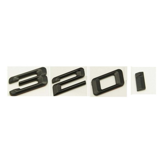 Matte Black ABS Number Letters Word Car Trunk Badge Emblem Decal Sticker Fit For BMW 3 Series 320i Legendary