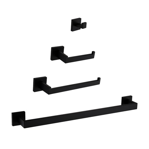 Matte Black Accessories - Simple & Modern Design - Multiple Spaces - Protect from Scratches