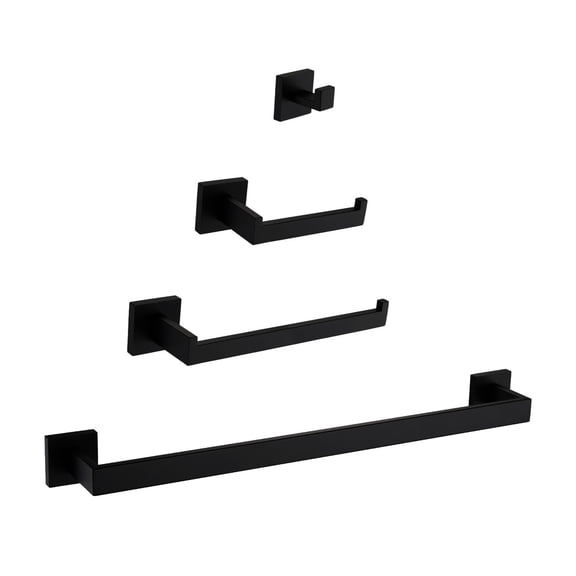 Matte Black Accessories - Simple & Modern Design - Multiple Spaces - Protect from Scratches