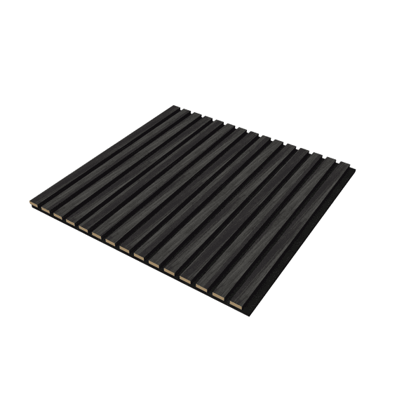 Matte Black Acoustic Wall Panels  4-Pack 23.62"  23.62" 3D Grooved Sound-Absorbing Boards, MDF & Polyester, Self-Adhesive Backing, for Office, Bedroom, Gym & Ceiling