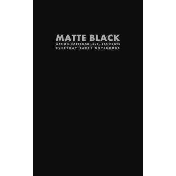 Matte Black Action Notebook, 5x8, 100 Pages