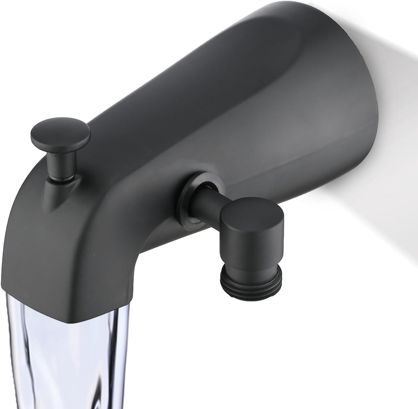 Matte Black All Metal Tub Spout with Diverter, Compatible with 1/2" or ...