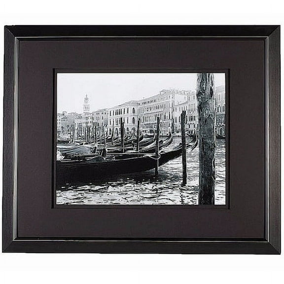Matte-Black Aluminum VENICE matted frame 16x20 11x14 from ARTCARE by Nielsen - 11x14