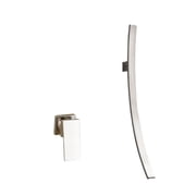 Matte Black Bathroom Basin Faucet Waterfall Bathroom Mixer Tap Single Lever Hot and Cold Water Faucet Wall-mounted Basin Taps