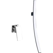 Matte Black Bathroom Basin Faucet Waterfall Mixer in-Wall Tap Single Lever & Cold Water Faucet Wall-Mounted Basin Taps