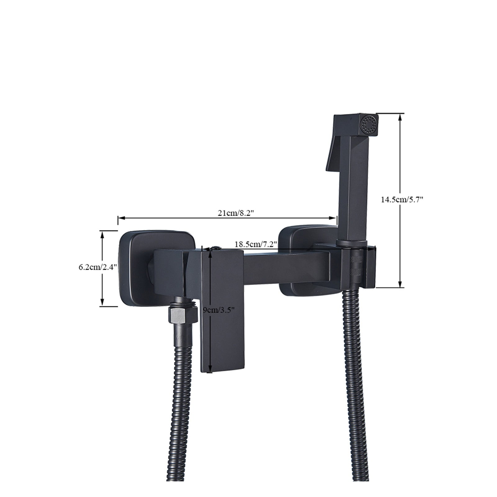 Matte Black Bathroom Bidets Faucet Toilet Cleaner Bidet Sprayer Toilet Faucets Hygienic Bidet Taps Shower Spray Gun