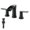 thumbnail image 1 of Matte Black Bathroom Faucet,8 inch Widespread Bathroom Faucet,Yundoom,Sink Faucet Bathroom 3 Hole,2 Handle Bathroom Faucet,Bathroom Sink Faucet with Drain,Faucet for Bathroom Sink., 1 of 7