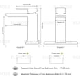 thumbnail image 1 of Matte Black Bathroom Faucet Set with   Drain, Single Handle Waterfall Spout Vanity Sink Kit,  Stainless Steel, 1 of 8