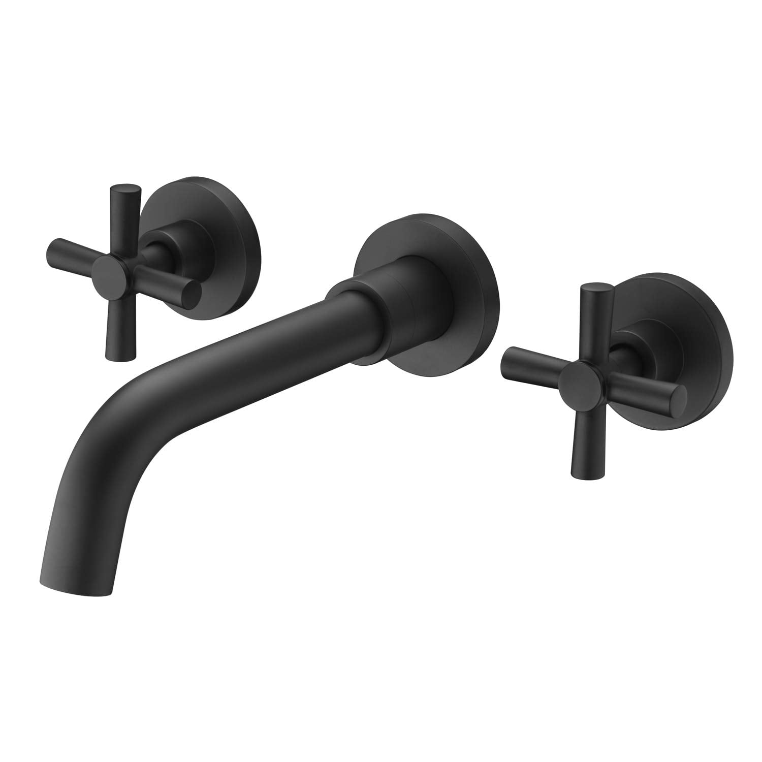Matte Black Bathroom Faucet,Wall Mount Black Bathroom Faucets And Rough ...