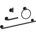 Matte Black Bathroom Hardware Set, Includes 18Inch Bath Towel Bar