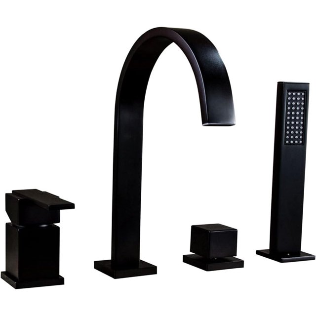 Matte Black Bathtub Faucet, Split Type Single Handle Basin Faucet