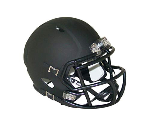 Matte Black Blank Riddell Revolution Speed Mini Football Helmet (Decorative Mini Helmet - NOT Wearable - Does NOT FIT Any Human Head)