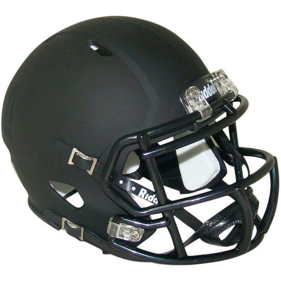 Matte Black Blank Riddell Revolution Speed Mini Football Helmet (Decorative Mini Helmet - NOT Wearable - Does NOT FIT Any Human Head)