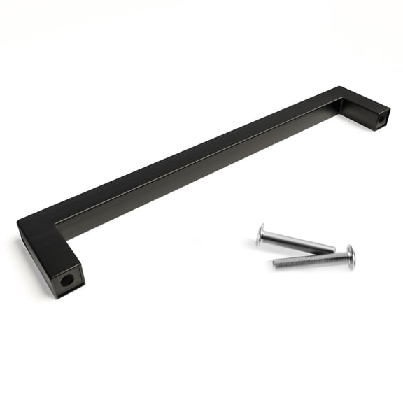 Matte Black Cabinet Handles 20 Pack Stainless Steel Drawer Hardware 7 9/16'' Center to Center