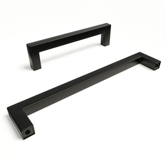 Matte Black Cabinet Handles 35 Pack Stainless Steel Drawer Hardware 10 1/16'' Center to Center