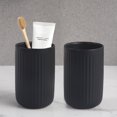 Matte Black Ceramic Toothbrush Holder Set - 2 Cups for Bathroom ...