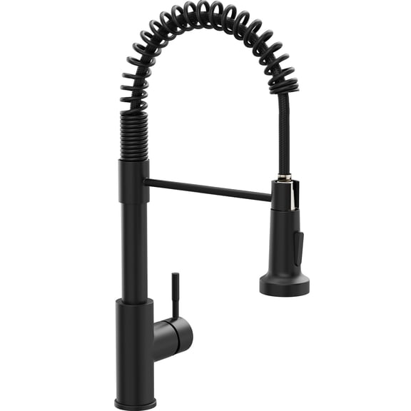 Matte Black Classic Pull Down Sprayer Kitchen Faucet for Farmhouse Bar Laundry Outdoor Sinks